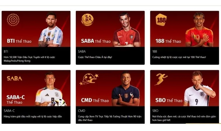 Nhà cái VN88 hợp tác với nhiều nhà cung cấp thể thao hàng đầu